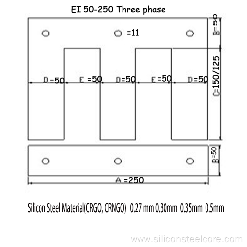 Chuangjia Unoriented 3-photo EI transformer core for silicon steel sheet 50W800 EI50-300